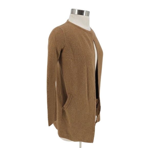 J.CREW Juliette Knit Sweater Cardigan Camel Long Sleeve Open Front Petite P2XS - Picture 2 of 6